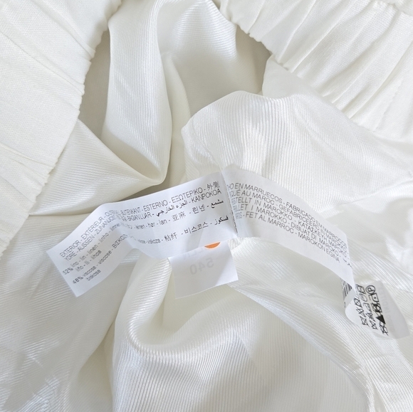 New Zara Oversized Linen Blend White Bomber Jacket Blogger Favorite NWT Medium - Picture 15 of 16